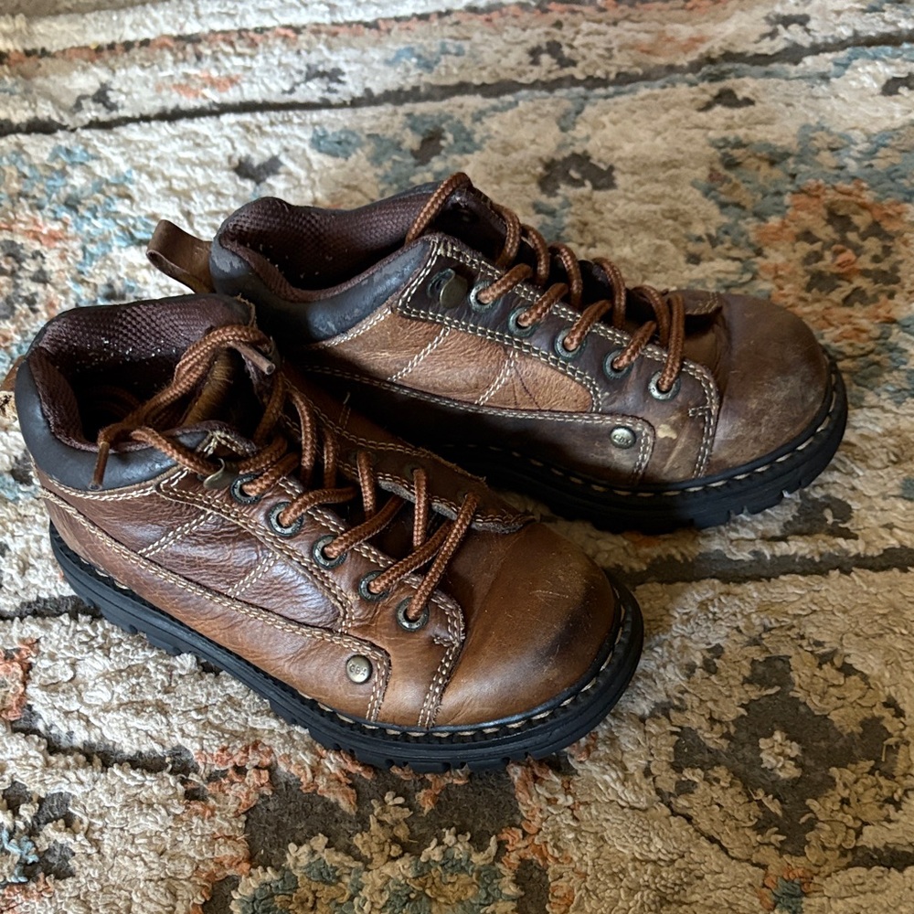 11 Kids GBX Brown Leather shoes